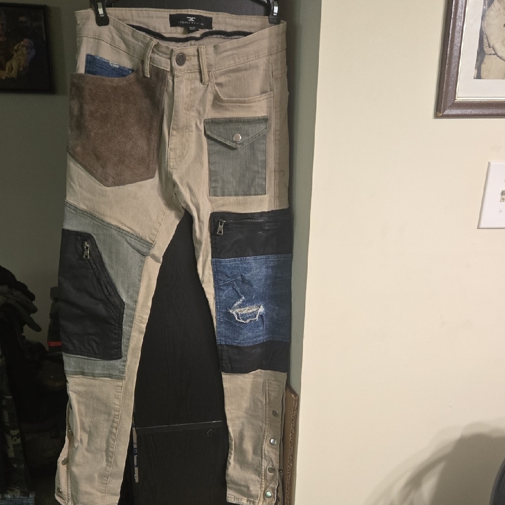 Jordan Craig Men's Patchwork Cargo Pants - Tan, Black, Blue
